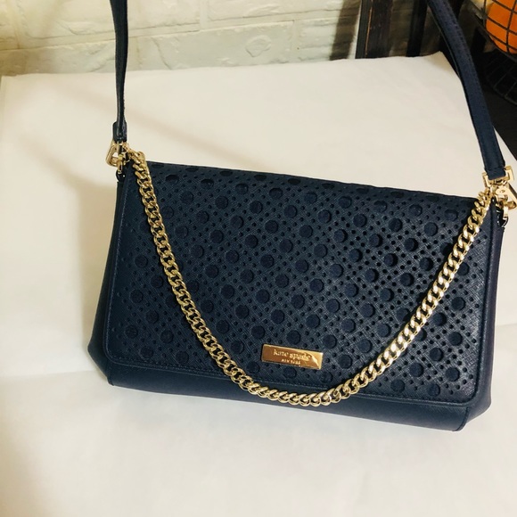 ❤️SOLD❤️Kate Spade Newbury Lane Caining Crossbody  Handbag Navy Blue💎 - Picture 11 of 11
